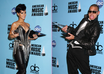 Рианна и Крис Браун на American Music Awards 2008 